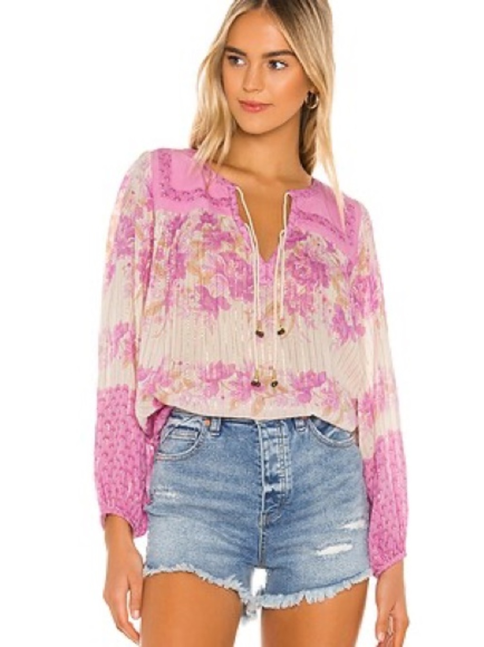 Spell & The Gypsy Collective Coco Lei blouse in lilac Size medium